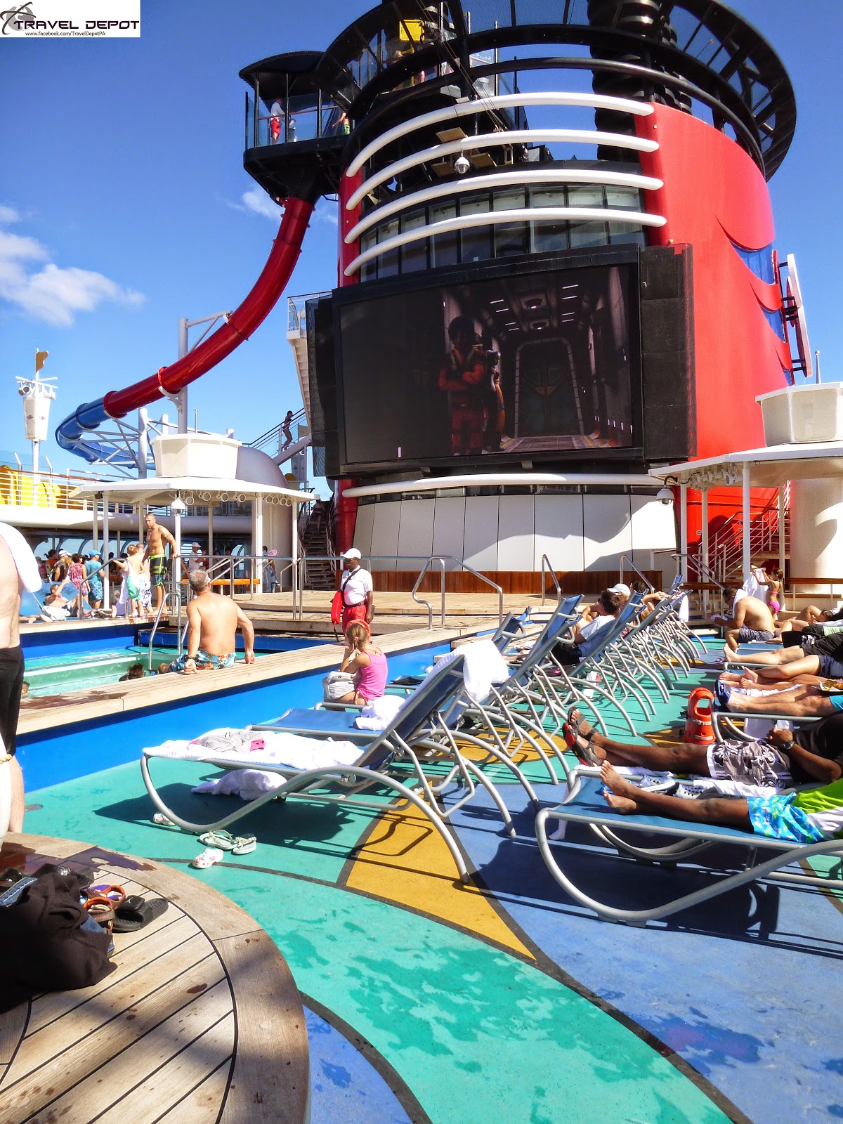 Pool areas aboard the Disney Magic Cruise Ship  Travel Depot
