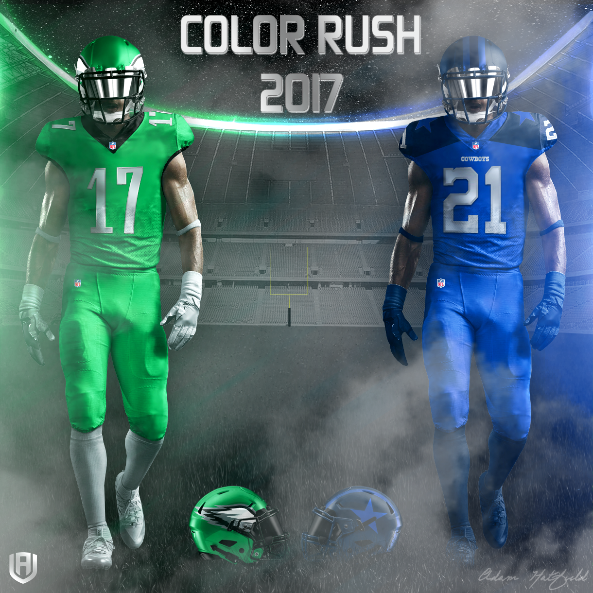 Design Adam's Take On NFL Color Rush 2017 Touchdown Europe
