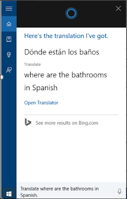 Cortana Windows 10 Translate - One Cool Tip - www.onecooltip.com