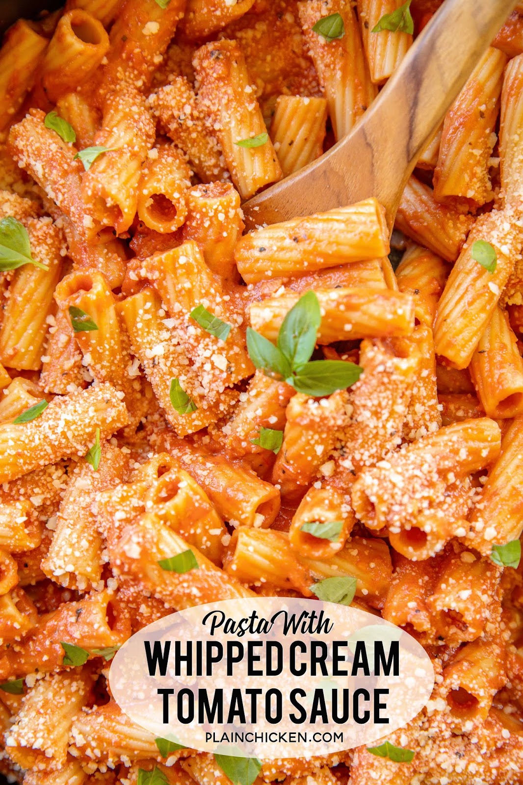 Pasta with Whipped Cream Tomato Sauce Plain Chicken®
