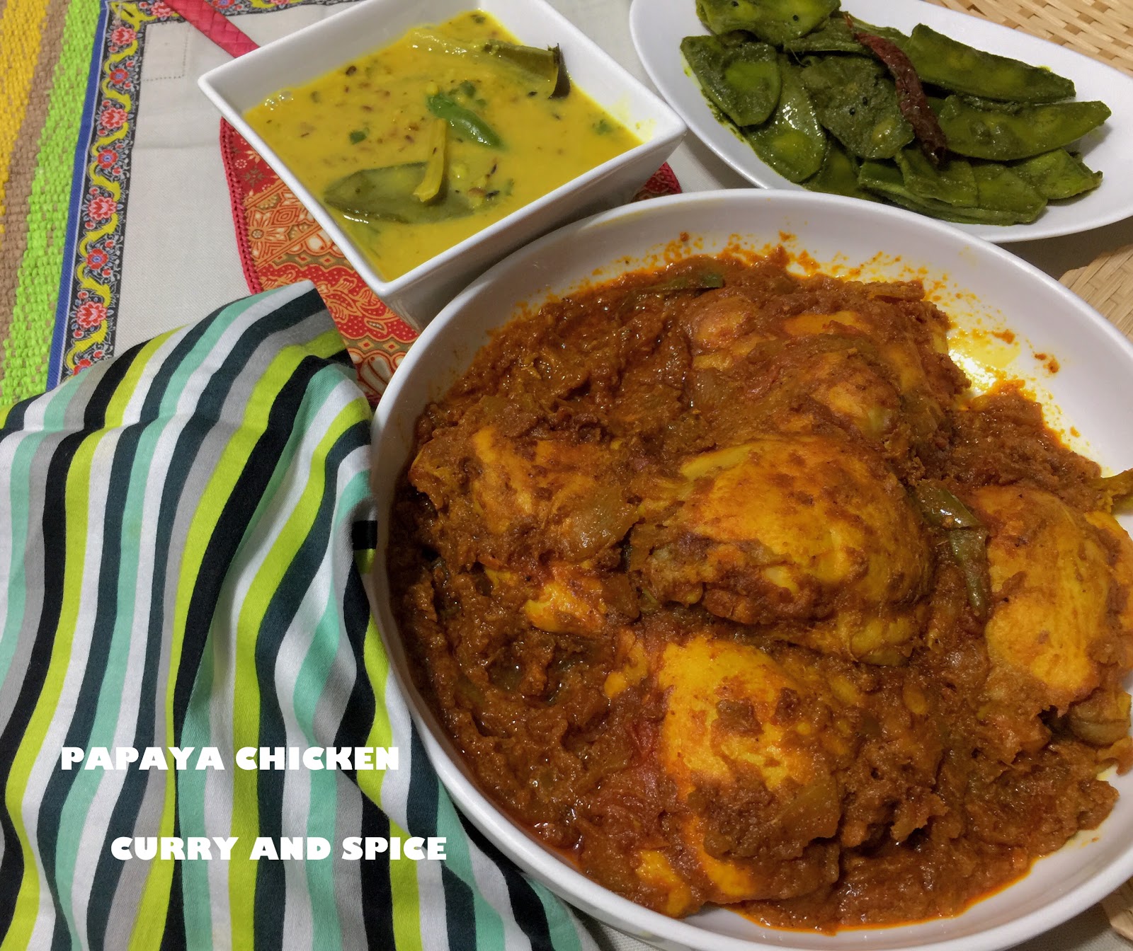 CURRY AND SPICE PAPAYA CHICKEN