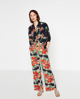 PRINTED LOOSE-FIT TROUSERS