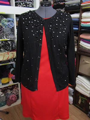 Simplicity 7106 Cherry Red Ponte Knit Princess Seam Sheath Dress www.sewplus.blogspot.com