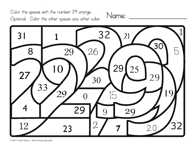 Find the Number! 1-30 Worksheets!