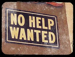 No Help Wanted sign