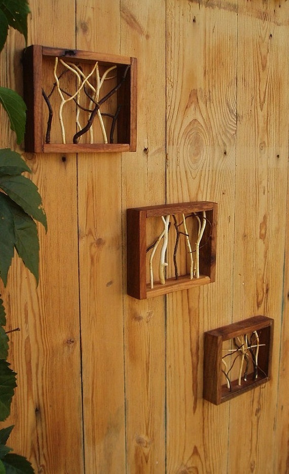 Quadro decorativo reutilize madeira rústica