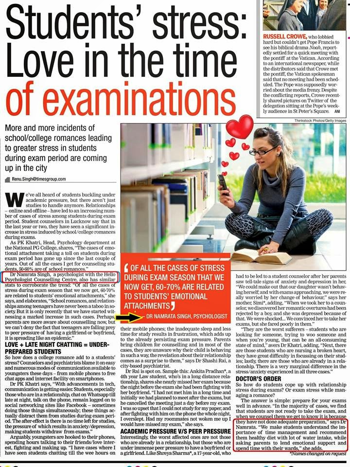 Hello Psychologist Child Development Counselling Center Lucknow9415370790 Dr. Namrata