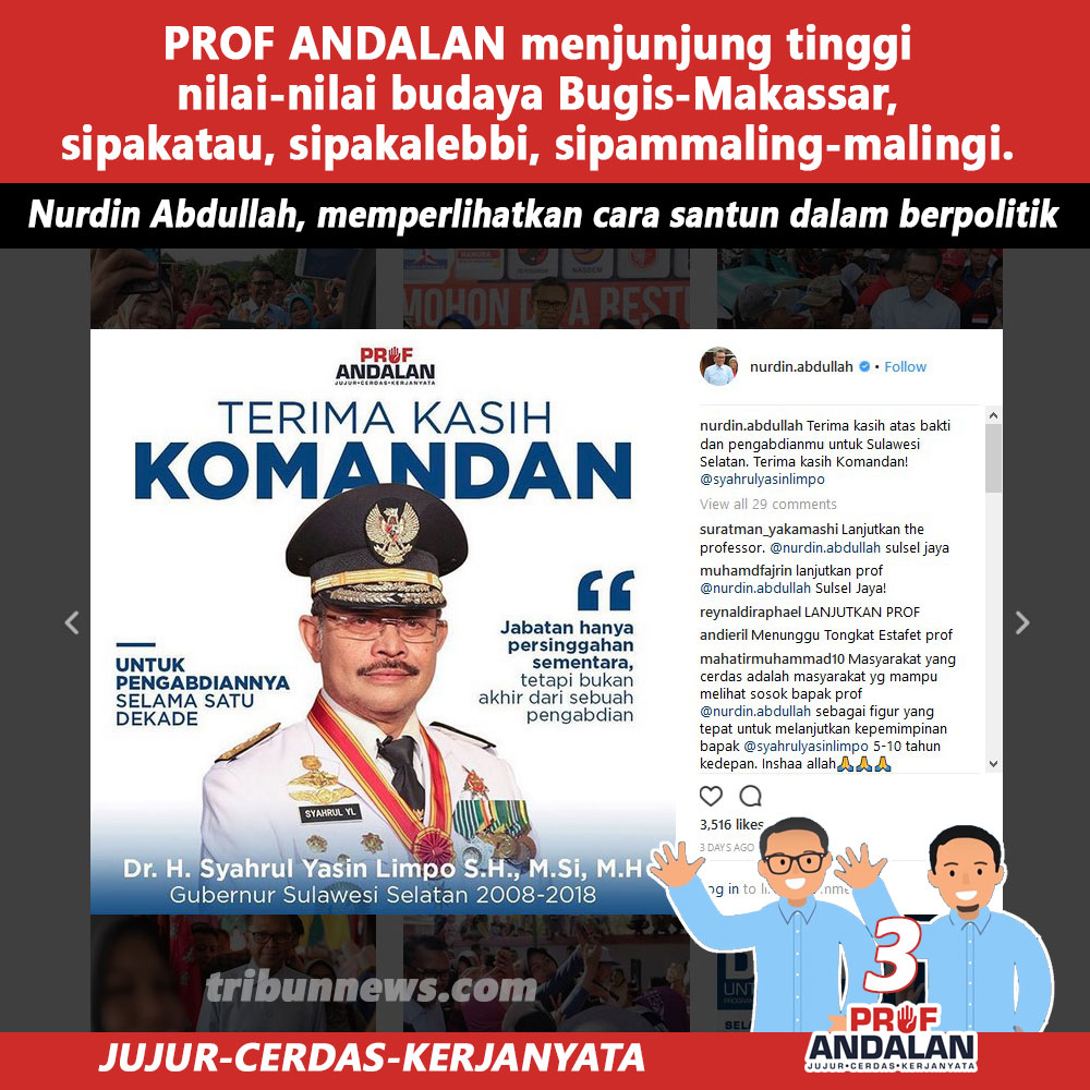 Nurdin Abdullah, Memperlihatkan Cara Santun Dalam Berpolitik