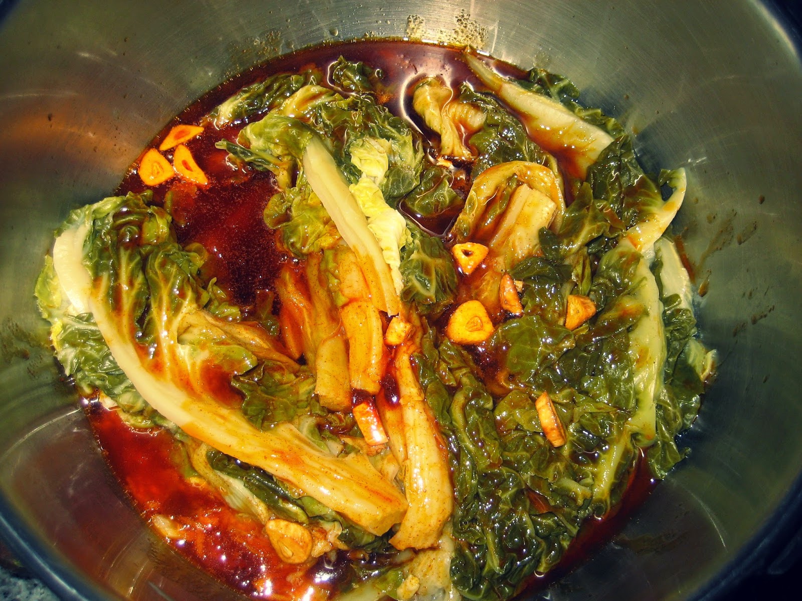 Como miel en pan tostado: Repollo para el cocido [Cabbage for stew]
