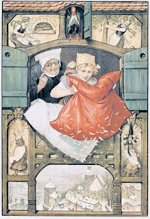 The Wise Crone's Cottage in the Woods: Frau Holle ( a Grimm fairy tale)