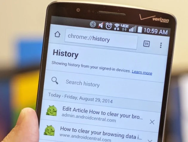 Cómo borrar los datos de navegación en Chrome desde un teléfono Android