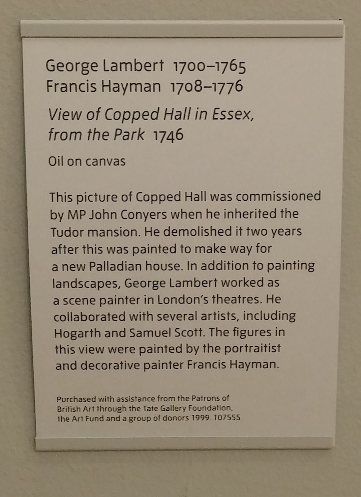 Kaymers Diary Wednesday outing The Tate and Cadogan Hall