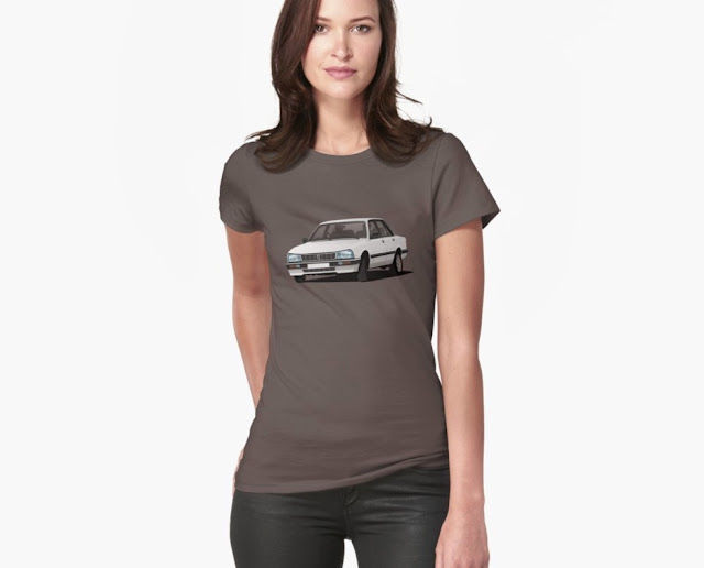 white Peugeot 505 Turbo car T-shirt for her