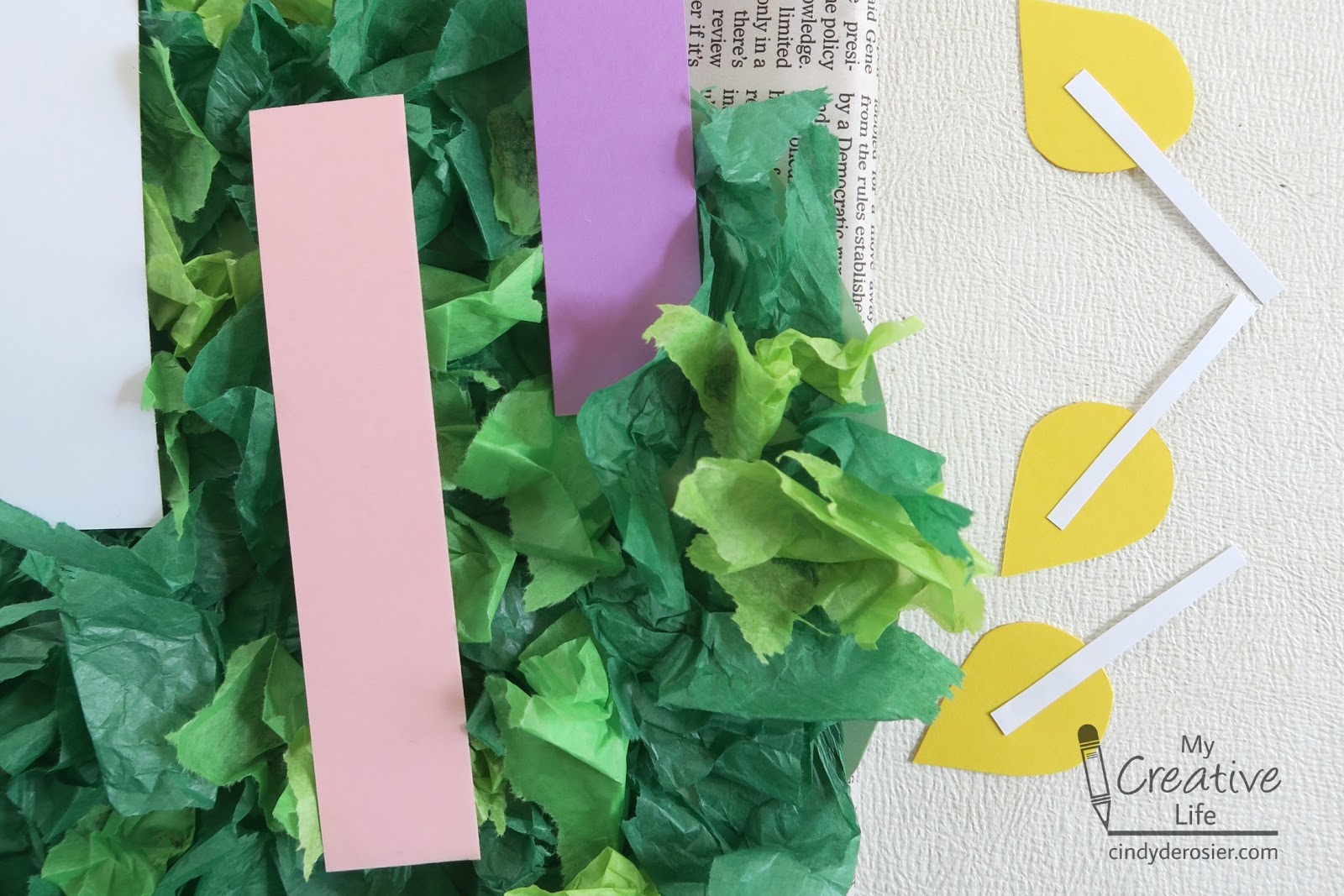 Cindy deRosier My Creative Life Tissue Paper Advent Wreath