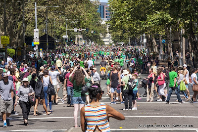 Crowds at the St Patrick's Day Parade, Sydney