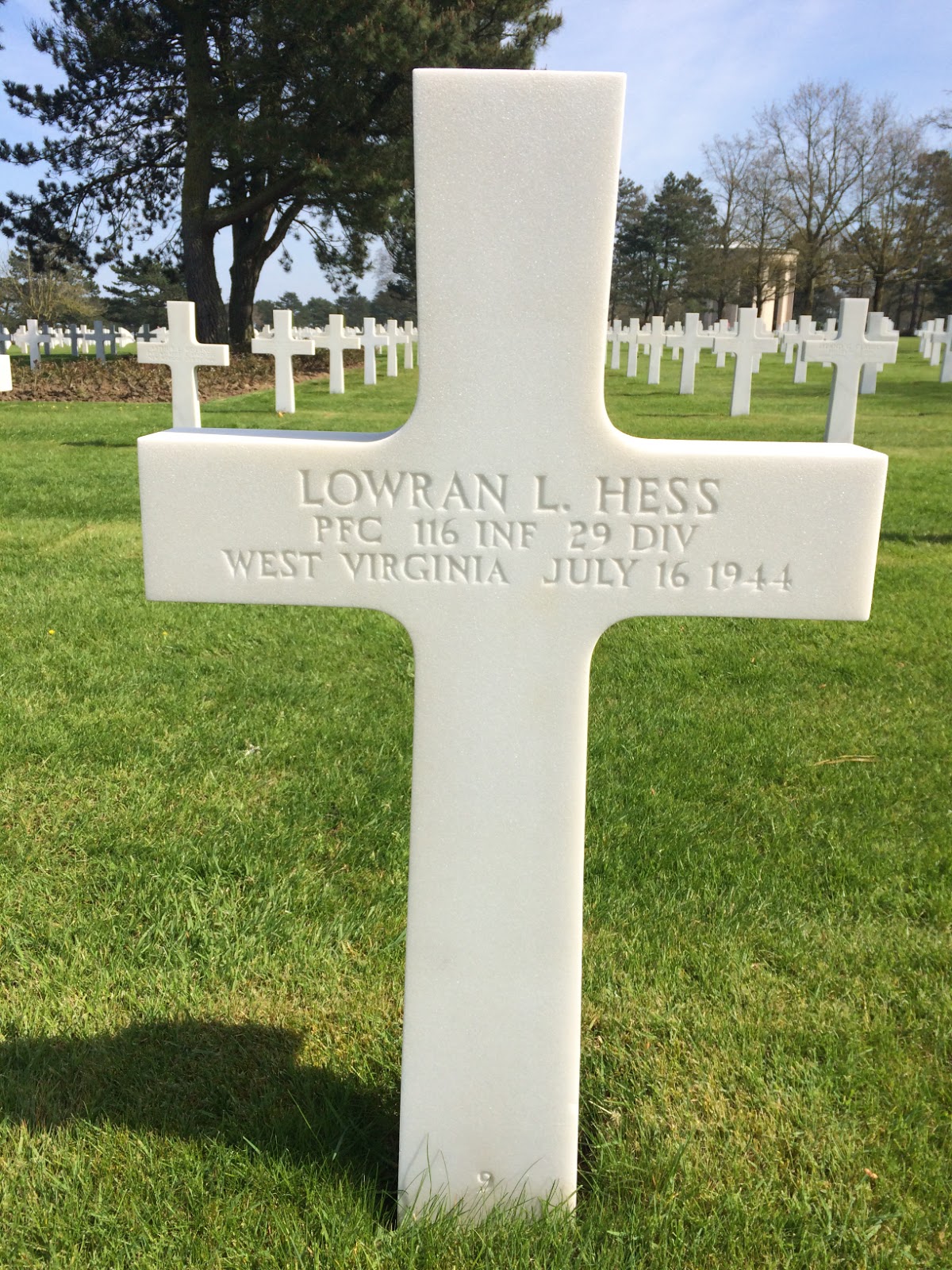 116th Infantry Regiment Roll Of Honor Pfc Lowran Lee Hess