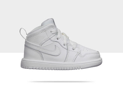 Air Jordan 1 Mid Flex (2c-10c) Toddler Girls' Shoe White/White-Cool Grey, Style - Color # 554727-100