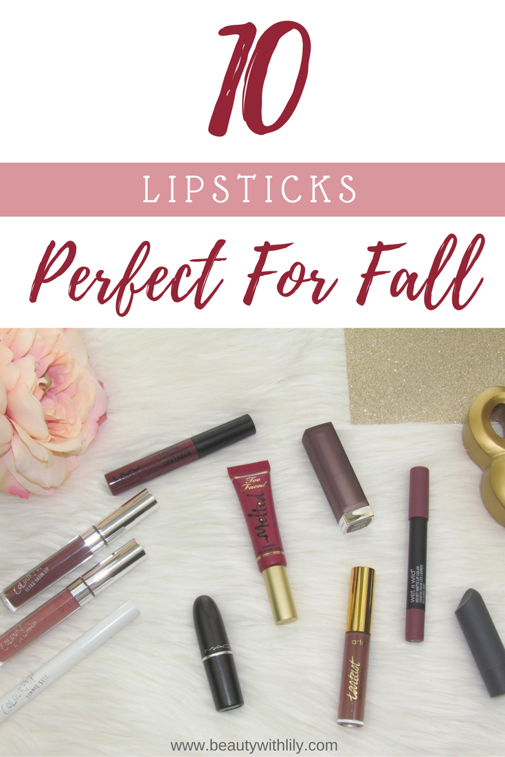 10 Perfect Lipsticks for Fall | beautywithlily.com