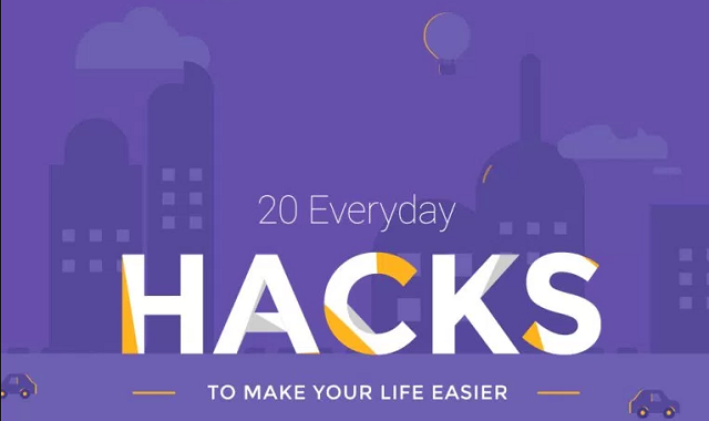 20 Everyday HACKS to make your life easier #infographic - Visualistan
