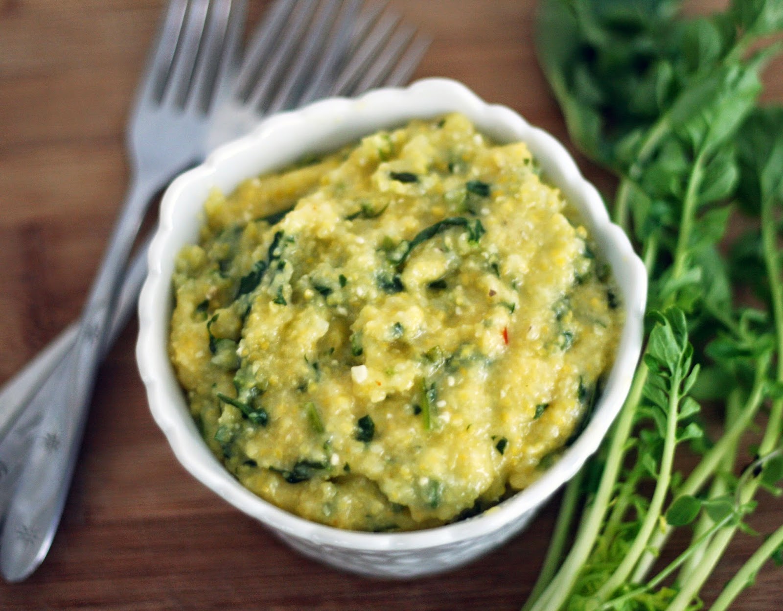 Cheesy Creasy Green Grits