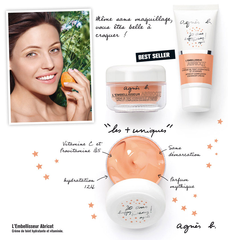 zelia's makeup book: REVUE MAQUILLAGE : L'Embellisseur Abricot d'AGNES B