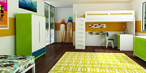Yellow carpet in the home