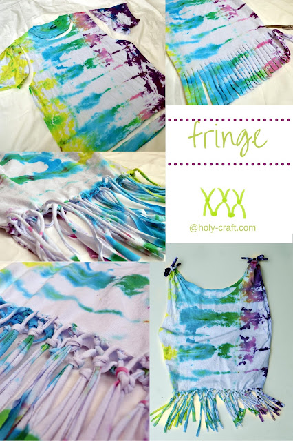 Tie Dye party with 6 different tie dye shirt restyle creations