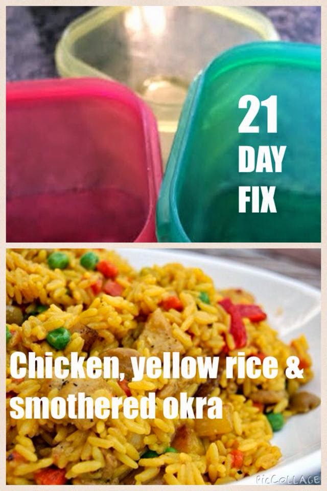 Healthy Beach Momma 21 Day Fix Chicken and Yellow Rice