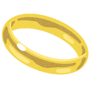 金の指輪のイラスト
