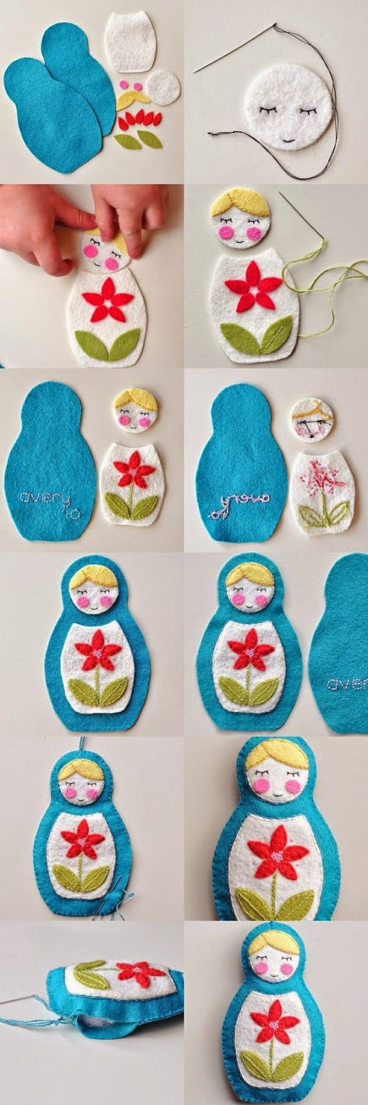 Hobi, tasarım, yağlı boya tablo Keçe matruşka bebek nasıl