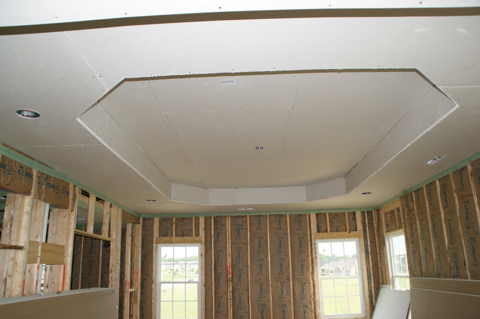 Building our Heavenly Highgrove Day 49 Sheet Rock Day 1