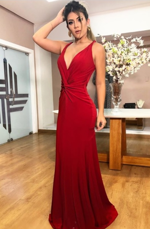 vestido de formatura vermelho comprar