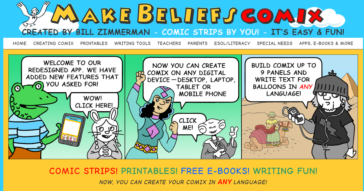 Free Technology for Teachers Try the Redesigned Make Beliefs Comix