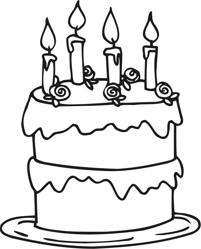 10 Mewarnai Gambar Kue Ulang Tahun