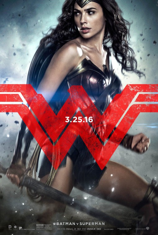 Batman v Superman: Dawn of Justice Wonder Woman movie poster Batman v Superman Dawn of Justice Wonder Woman movie poster