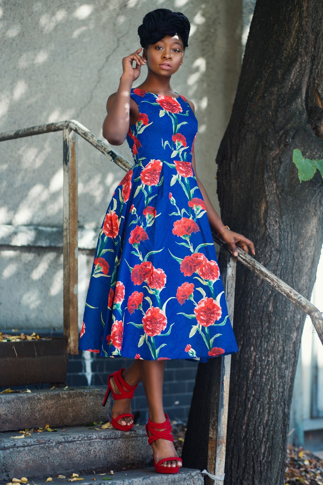 FLORAL FLARE DRESS FOR FALL