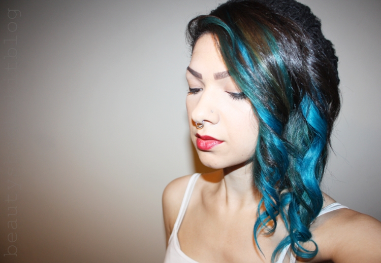 blue hair extensions uk