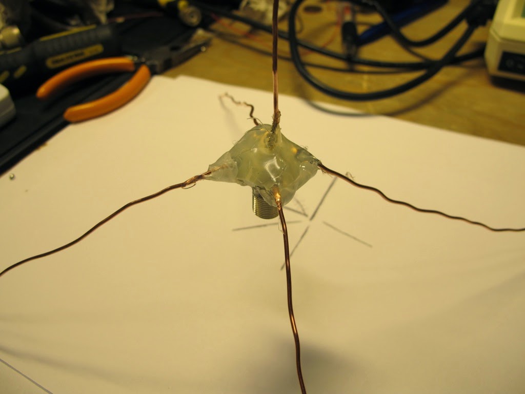 Aetherbusk Make Ground plane monopole antenna for 433 MHz