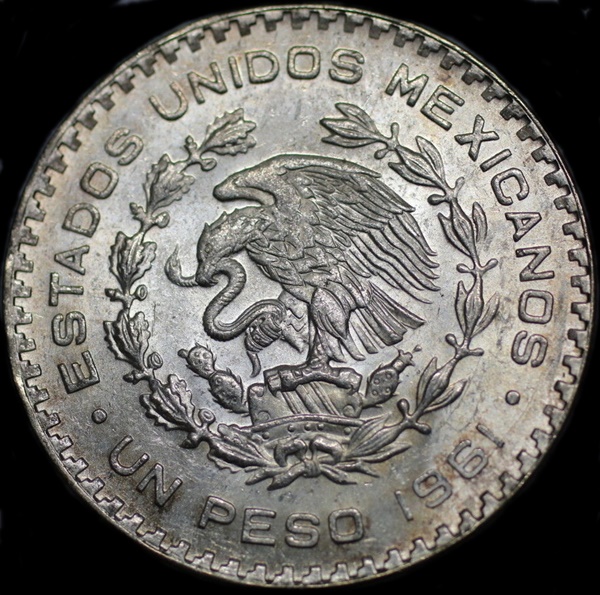 Monedas de México y el Mundo México 1 Peso de 1961 (MorelosTepalcate