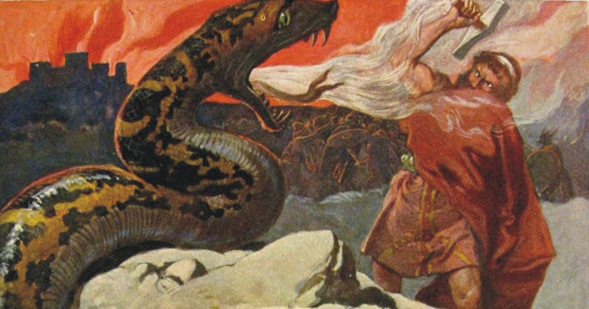 The Norse Mythology Blog | norsemyth.org: Thor, the World Serpent, and