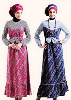 Desain Gamis Terbaru Kombinasi Batik 15 Desain Baju Gamis Terbaru Untuk Anak Muda Tampil Modis