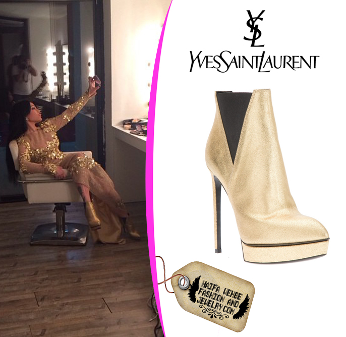 ysl gold platforms