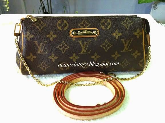 Louis Vuitton Eva 2way Chain Handbag Pouch Purse Monogram M95567