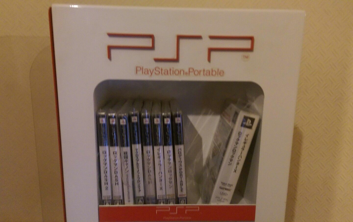 PSP Hardcore Playstation PSP kiosk demo unit storage shelves