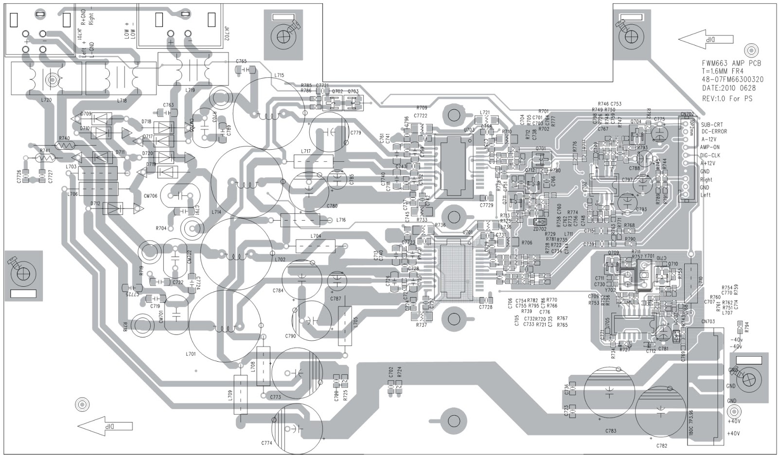 Electro help PHILIPS FWM 66355 POWER AMP SUB WOOFER AMP