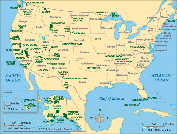 National Parks in the U.S.