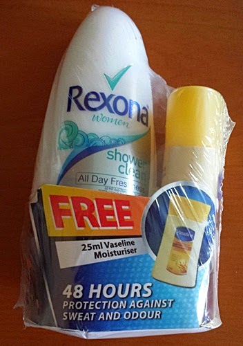 Beli Rexona dapat percuma pelembap Vaseline, harga rexona, kelebihan rexona, moisturiser vaseline