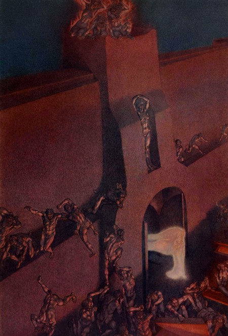 ilustração do Inferno Secondo Dante.  Figura universale della Divina