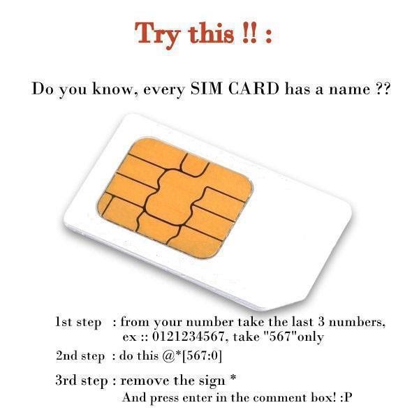 malik's cafe every sim card has a name