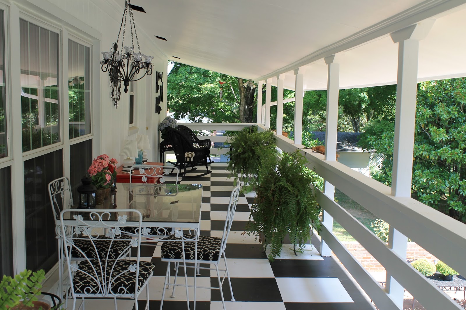 Beeutiful By Design Black and White Porch